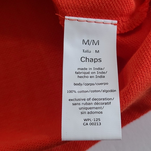 Chaps Men's Striped Polo Size Medium - Picture 3 of 5